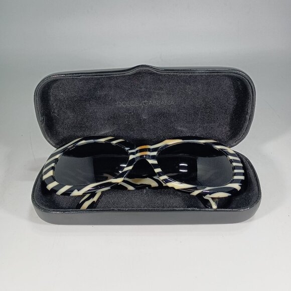 Original Dolce & Gabbana Black/White Zebra Ladies Sunglasses w/Hard Case